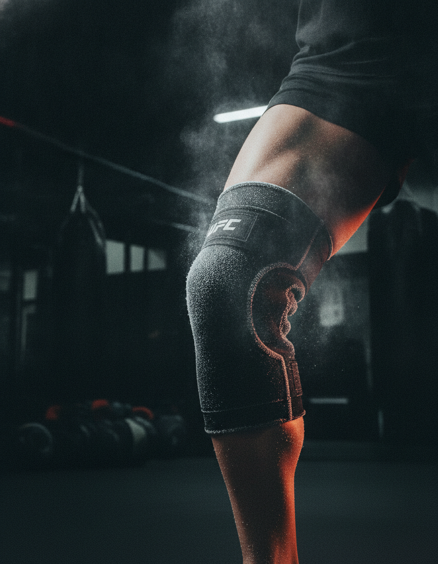 Grappler warming up in a cold gym