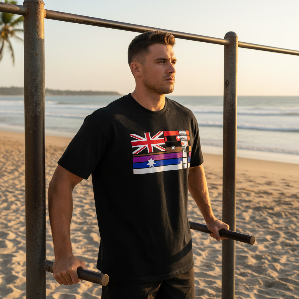 Aussie Rollers Flag Tee