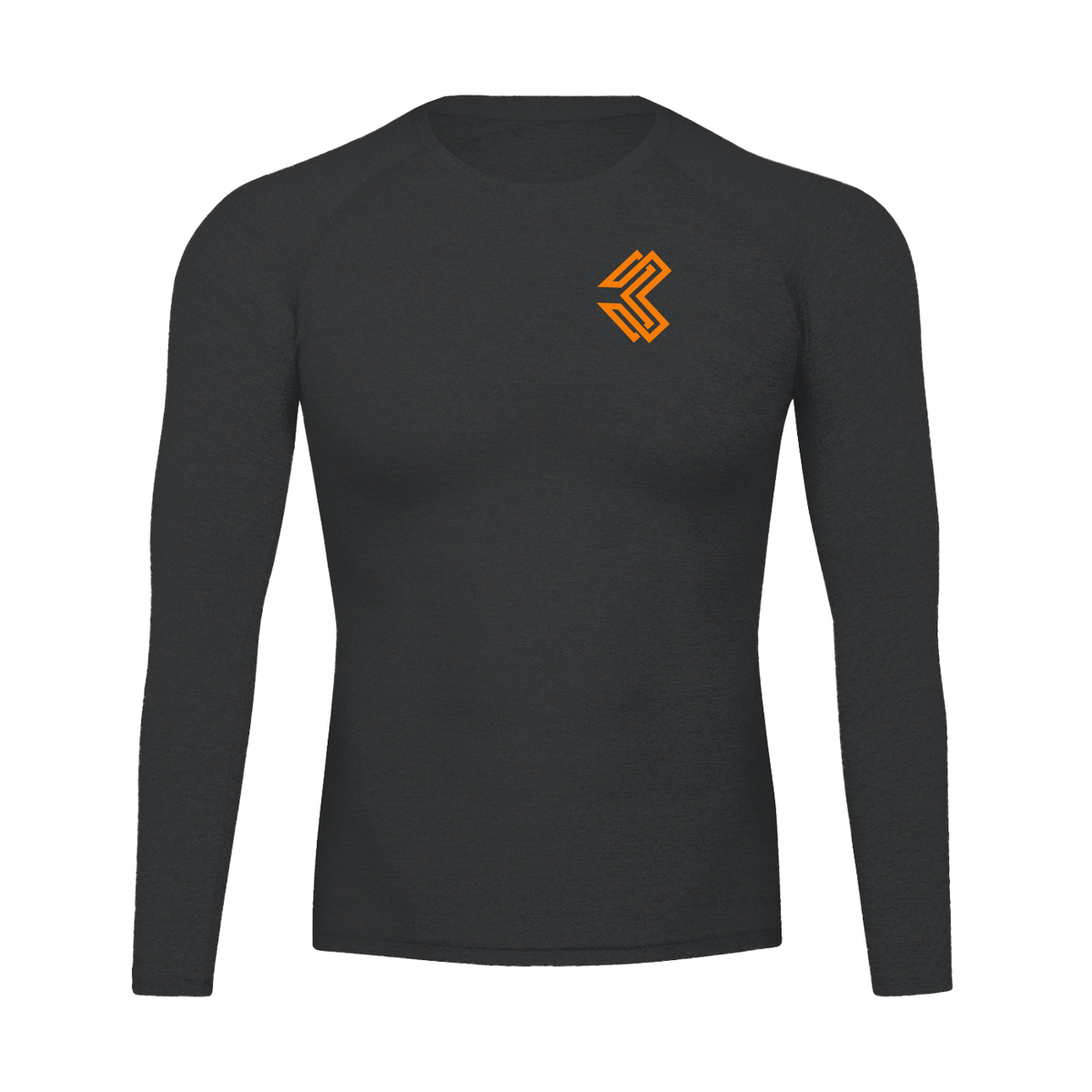 Liga Combat Rounds Long Sleeve in black, front view with the chevron on the chest