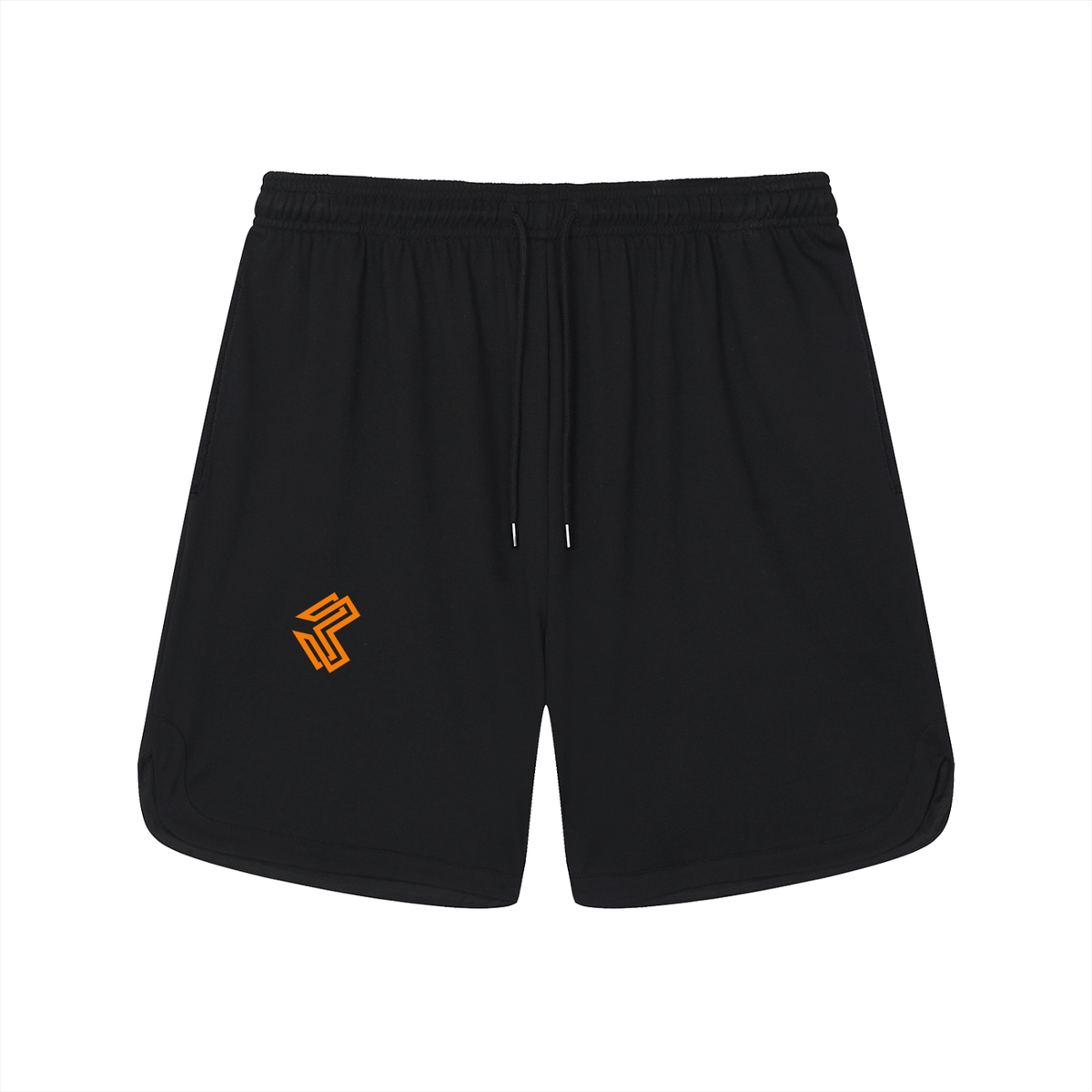 Liga Combat Rounds 2-in-1 Shorts in black, front view, mesh-lined 240 GSM cotton blend