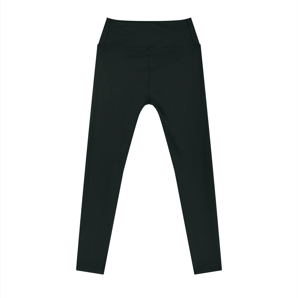Liga Combat Mat Hours Legging back view in black, high-rise ankle-length training legging