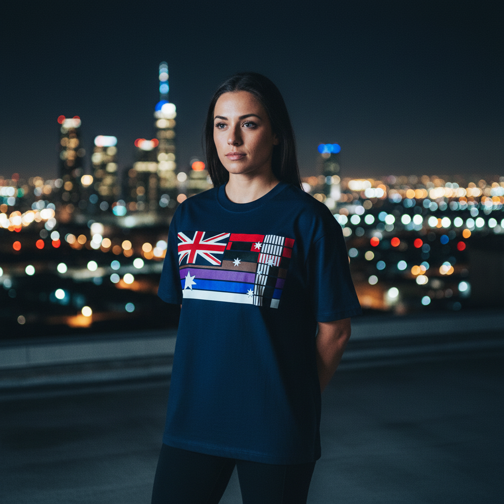 Aussie Rollers Flag Tee