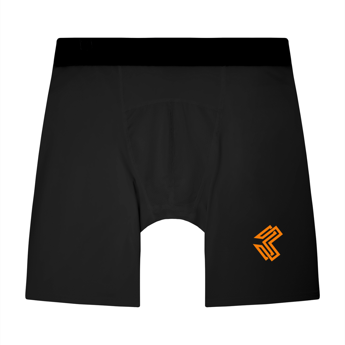 Liga Combat Rounds Liner Shorts in black, front view, close-fitting knee-length layer
